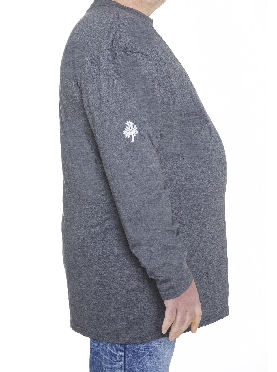 Big Size Charcoal Long T‑Shirts for Big Men - Profile