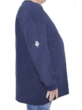 Big Size Navy Blue Long T‑Shirts for Big Men - Profile