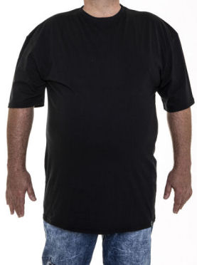Big Size Black T‑Shirts for Big Men - Front