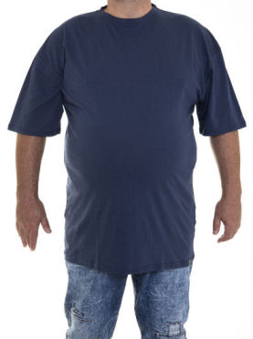 Big Size Navy Blue T‑Shirts for Big Men - Front