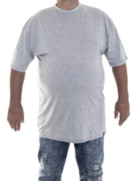 Big Size Charcoal T‑Shirts for Big Men - Front