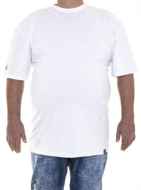 Big Size White T‑Shirts for Big Men - Front